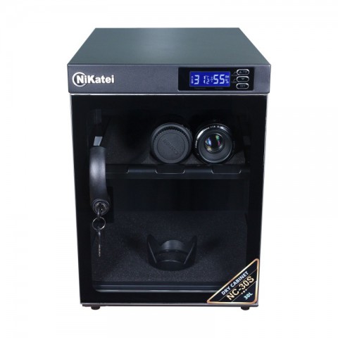 Tủ chống ẩm cao cấp Nikatei NC-30S viền nhôm mạ bạc